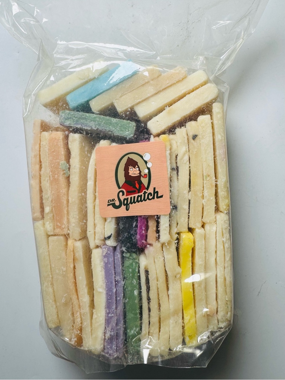 Dr. Squatch Mixed Soap Scraps End Pieces Variety Bag Assorted Scents & Colors